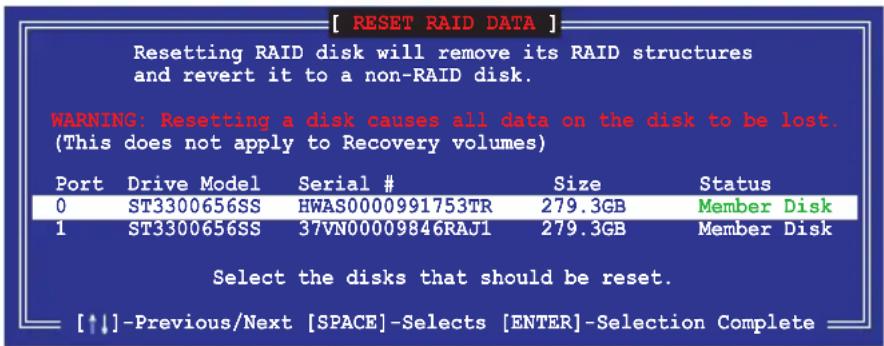 ASUS WS470T - To reset a RAID set: - 1