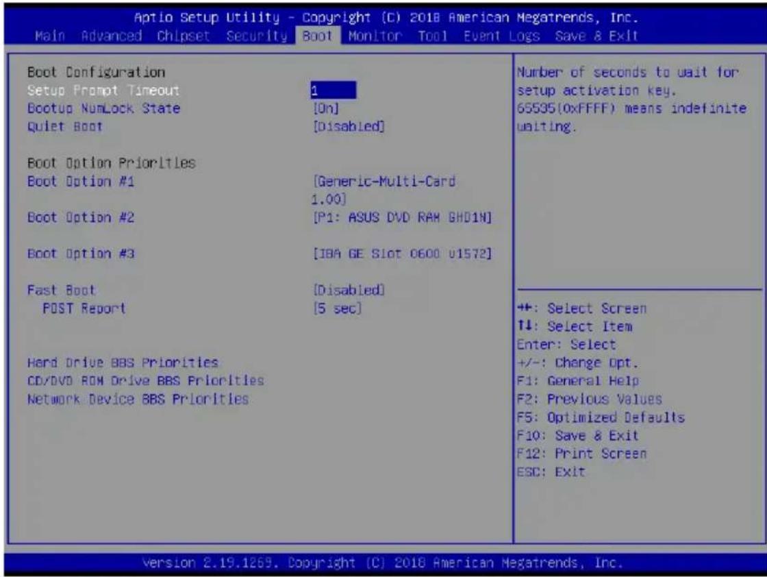 ASUS WS470T - Boot menu - 1