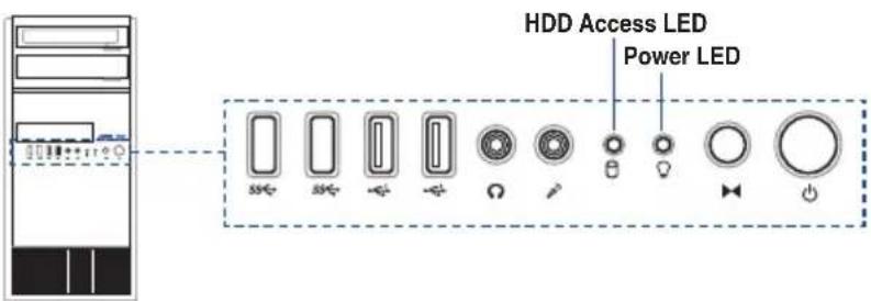 ASUS WS470T - Front panel LEDs - 1