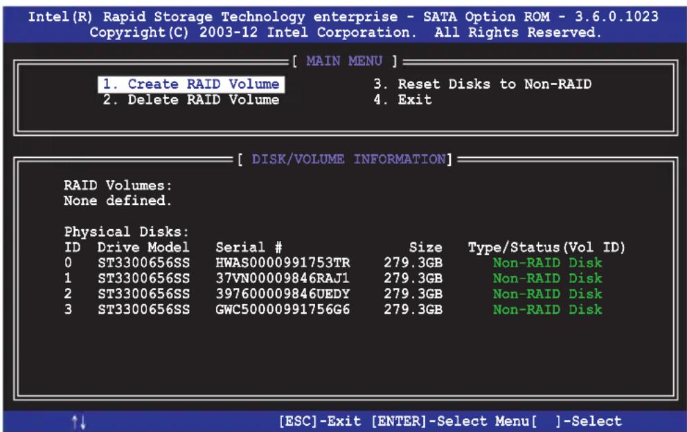 ASUS WS470T - Intel® Rapid Storage Technology enterprise SATA Option ROM Utility - 2
