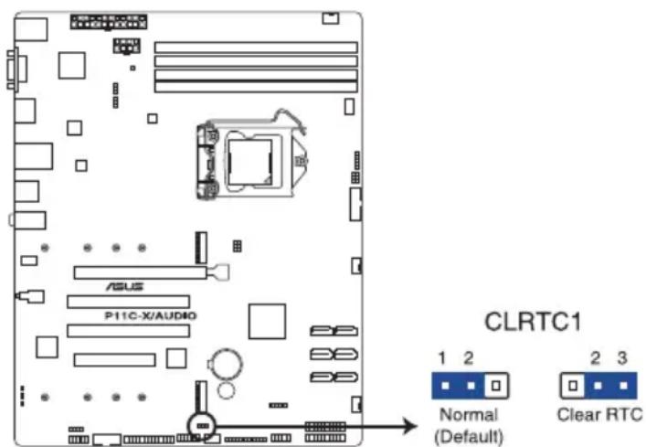 ASUS WS470T - Clear RTC RAM (3-pin CLRTC1) - 3