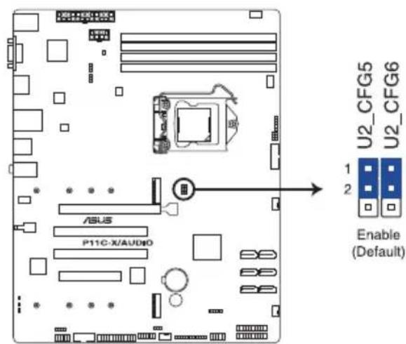ASUS WS470T - CPU PCIE configuration settings (3-pin U2\_CFG5-6) - 1