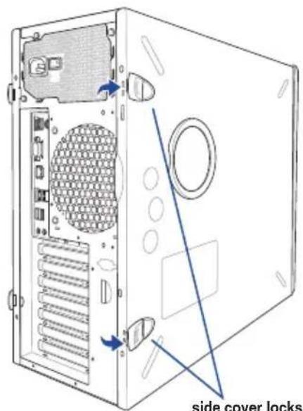 ASUS WS470T - Removing the side cover - 3