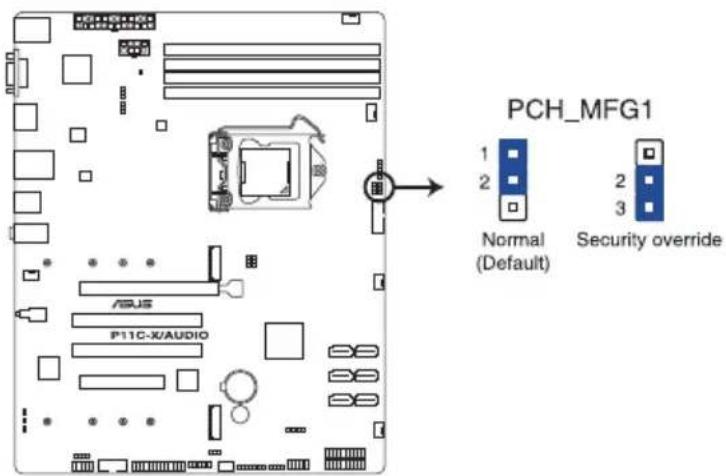 ASUS WS470T - PCH\_MFG1 setting (3-pin PCH\_MFG1) - 1