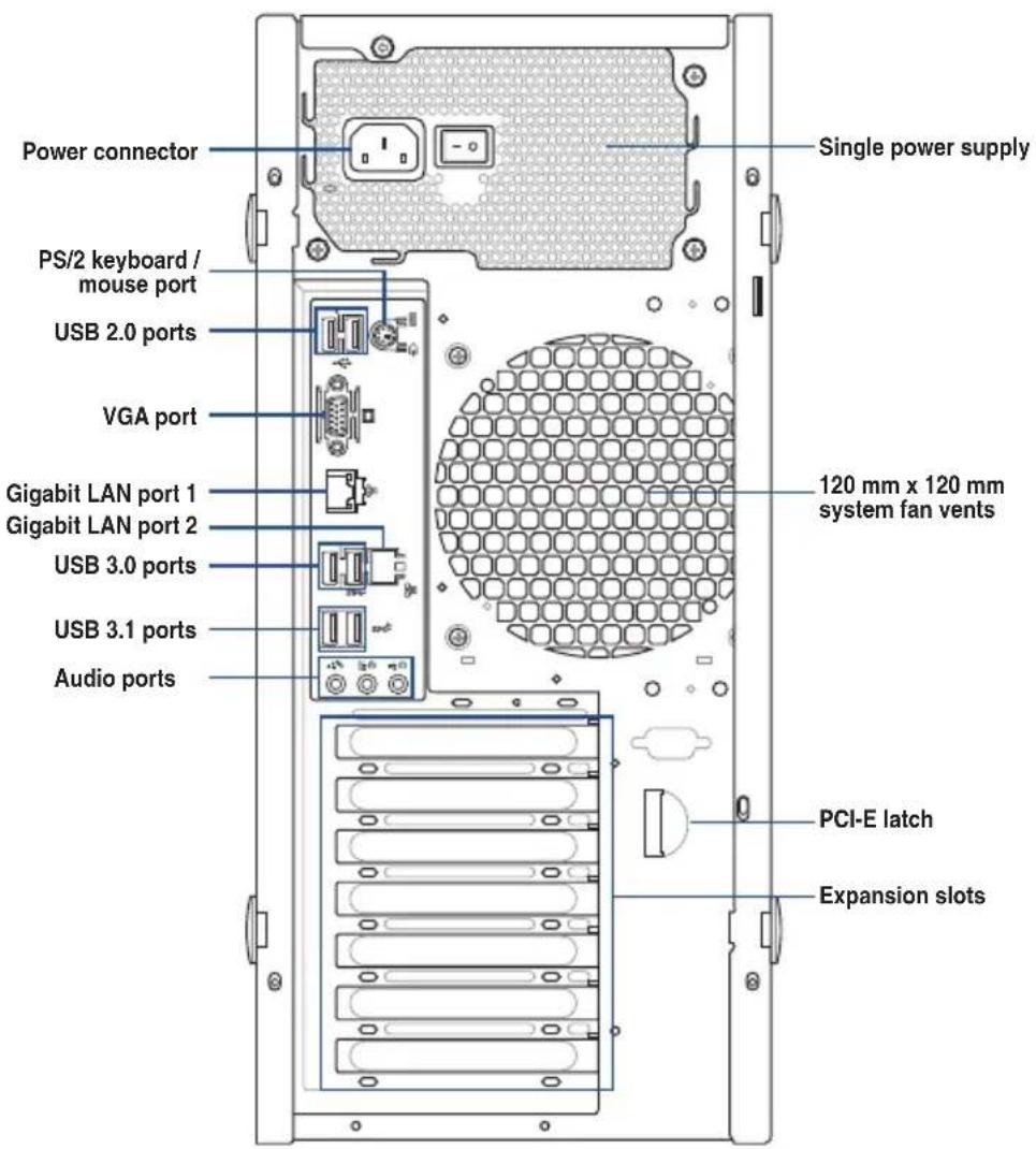 ASUS WS470T - Rear panel features - 1