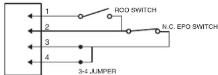 1 2 3 4 RCO SWITCH N.C. EPO SWITCH 3-4 JUMPER