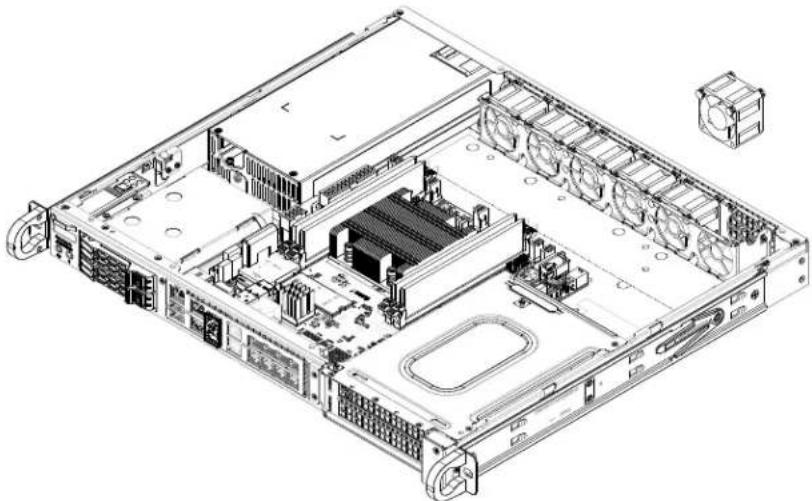 Supermicro SuperServer 1019D-FHN13TP - Replacing a System Fan - 1