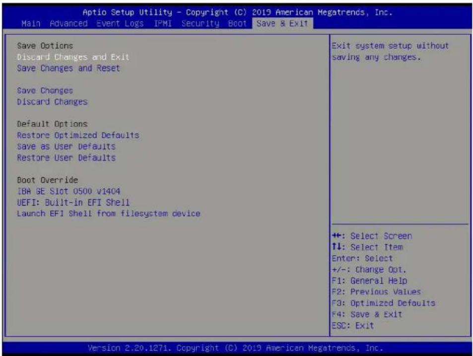Supermicro SuperServer 1019D-FHN13TP - Save & Exit - 1