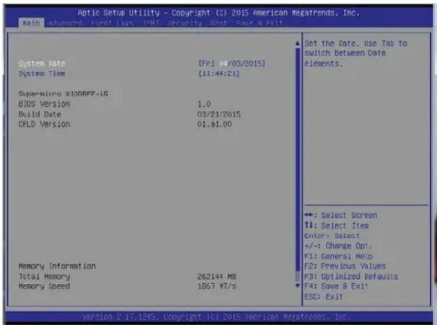 Supermicro SuperServer F648G2-FTPT+ - 7-2 Main Setup - 1
