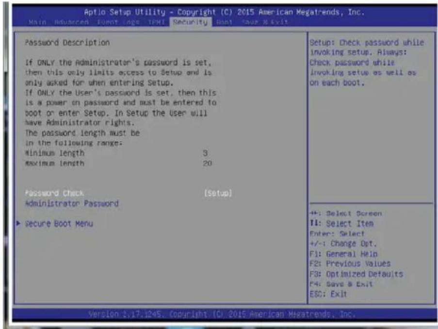 Supermicro SuperServer F648G2-FTPT+ - 7-6 Security Settings - 1