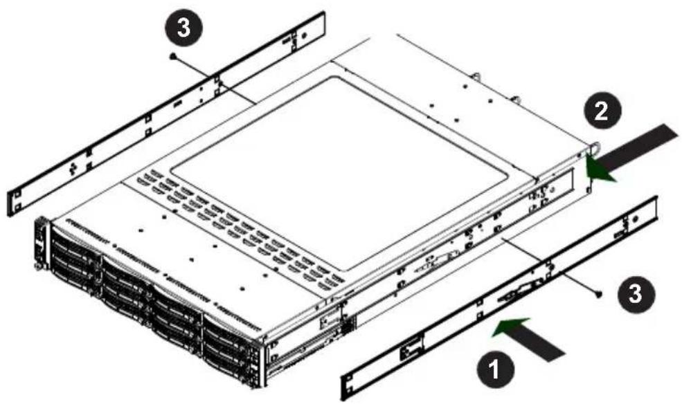 Supermicro SuperServer 6028TP-HTFR - Installing the Inner Rails (Figure 2-2) - 1