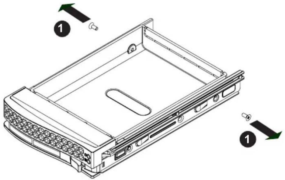 Supermicro SuperServer 6028TP-HTFR - Installing a Drive into the Hard Drive Tray - 1