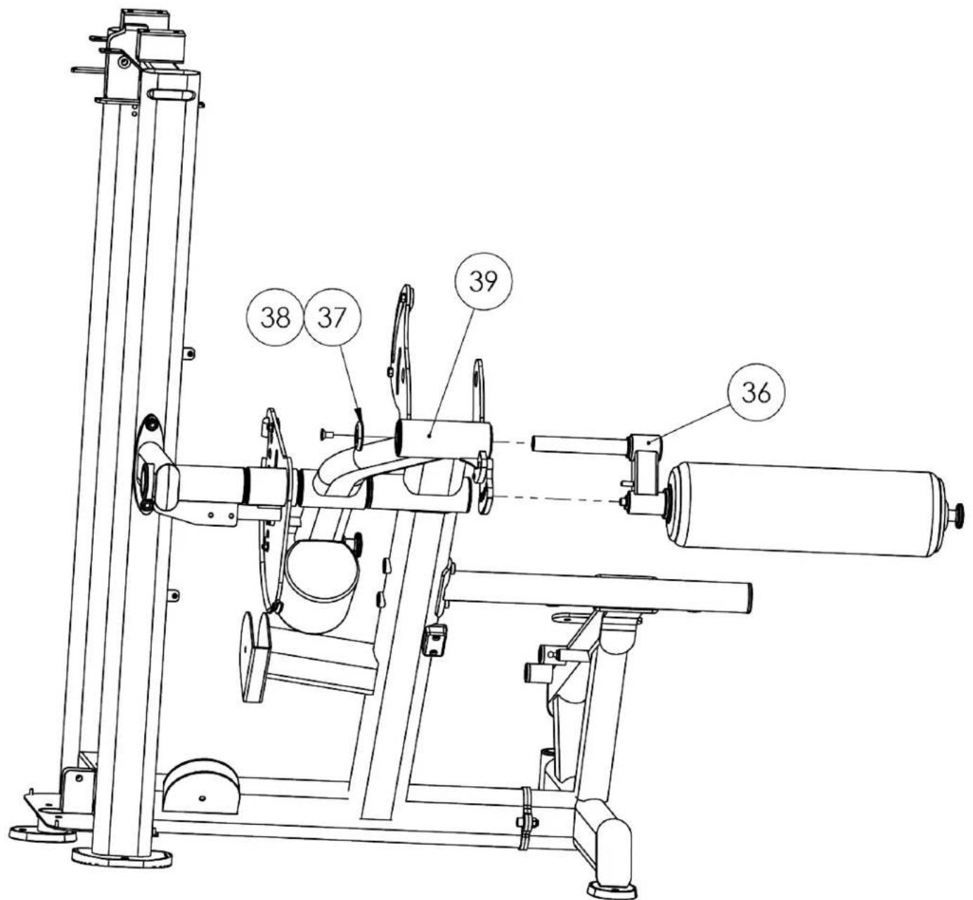True XL-0200 - Step 6 (Ankle Pad Arm): - 1