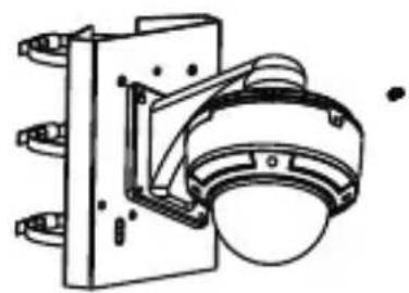 Speco Technologies PMT1G - - Pole Mounting of Dome Camera with Wall Mount - 6
