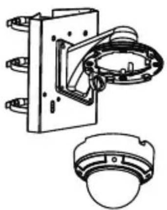 Speco Technologies PMT1G - - Pole Mounting of Dome Camera with Wall Mount - 5