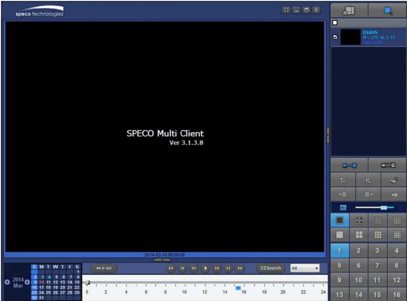 Speco Technologies ZIPTWP471 - 7-5-1. Main User Interface - 1