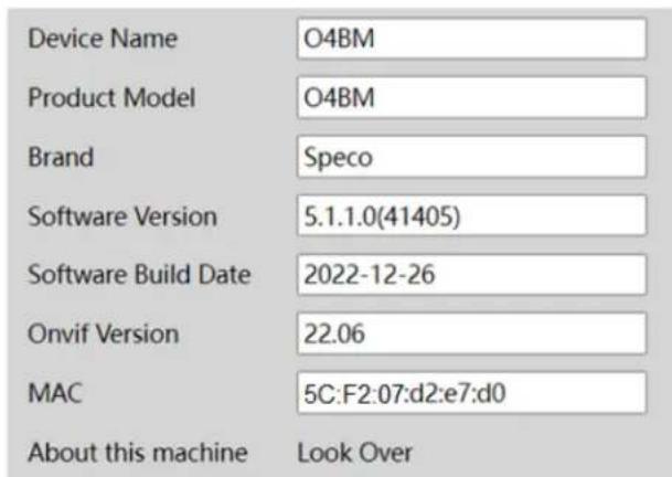Speco Technologies O4BM - System Information - 1