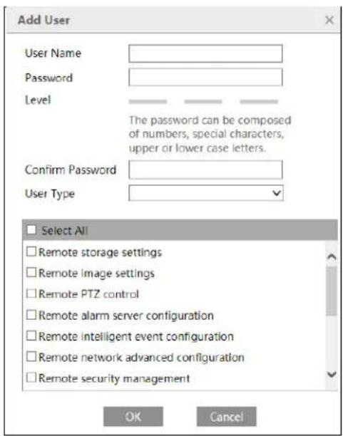 Speco Technologies O8T9M - Add user: - 1