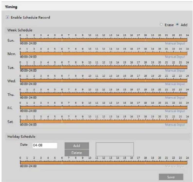 Speco Technologies O8T9M - ● Schedule Recording Settings - 2