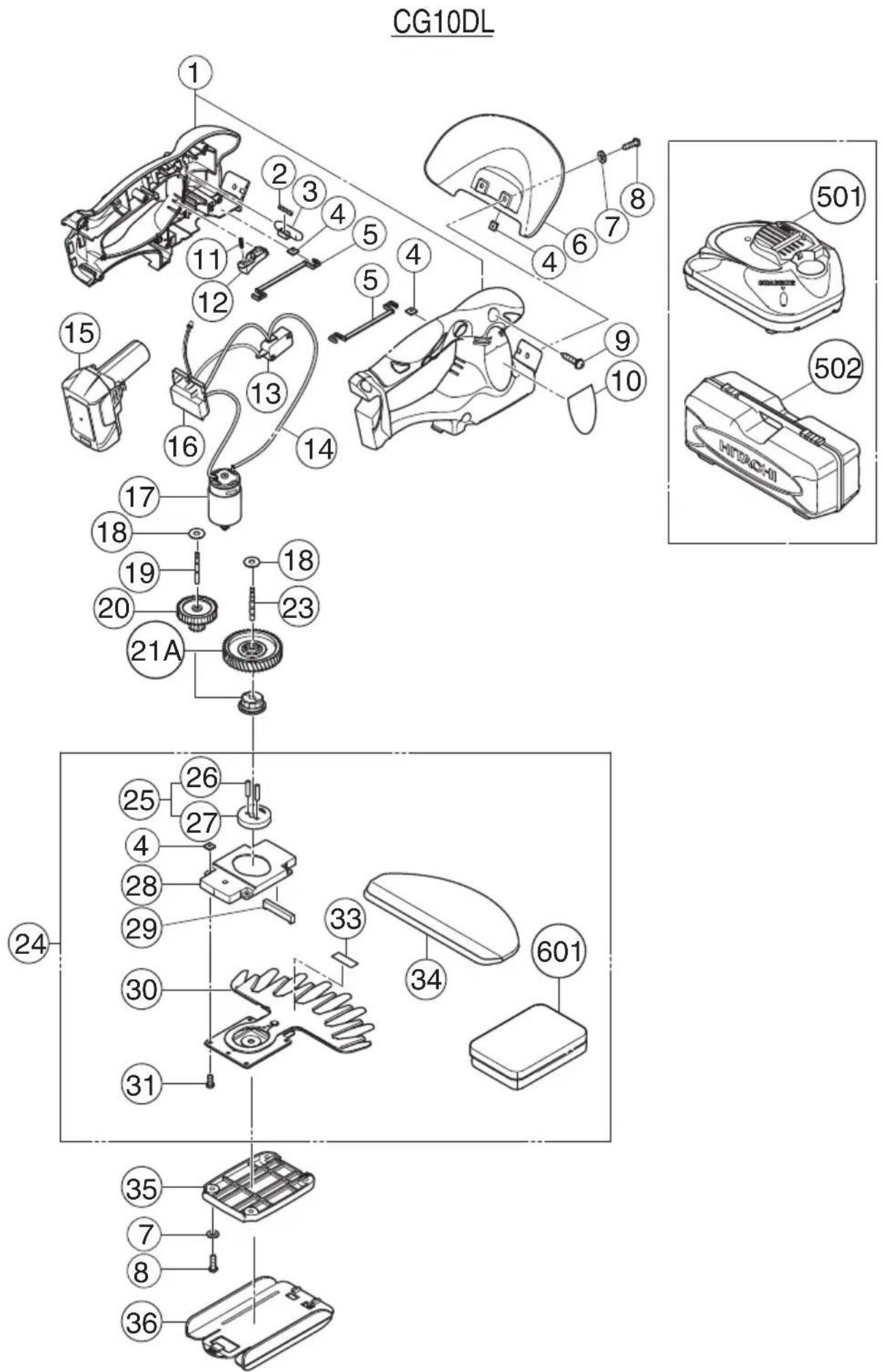 HiKOKI CH10DL - SERVICE PARTS LIST - 5
