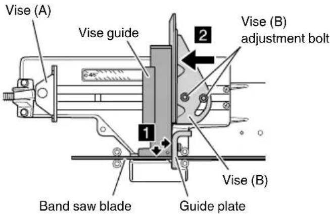 HiKOKI CB12-ST2 - Adjusting the perpendicularity of the band saw blade - 1