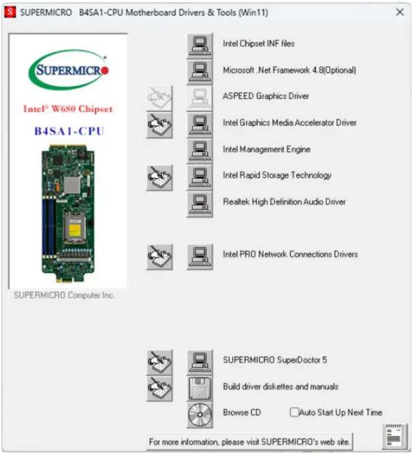 Supermicro B4SA1-CPU - B.2 Driver Installation - 1