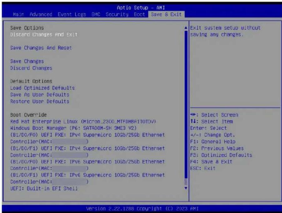 Supermicro B4SA1-CPU - Save &amp; Exit - 1