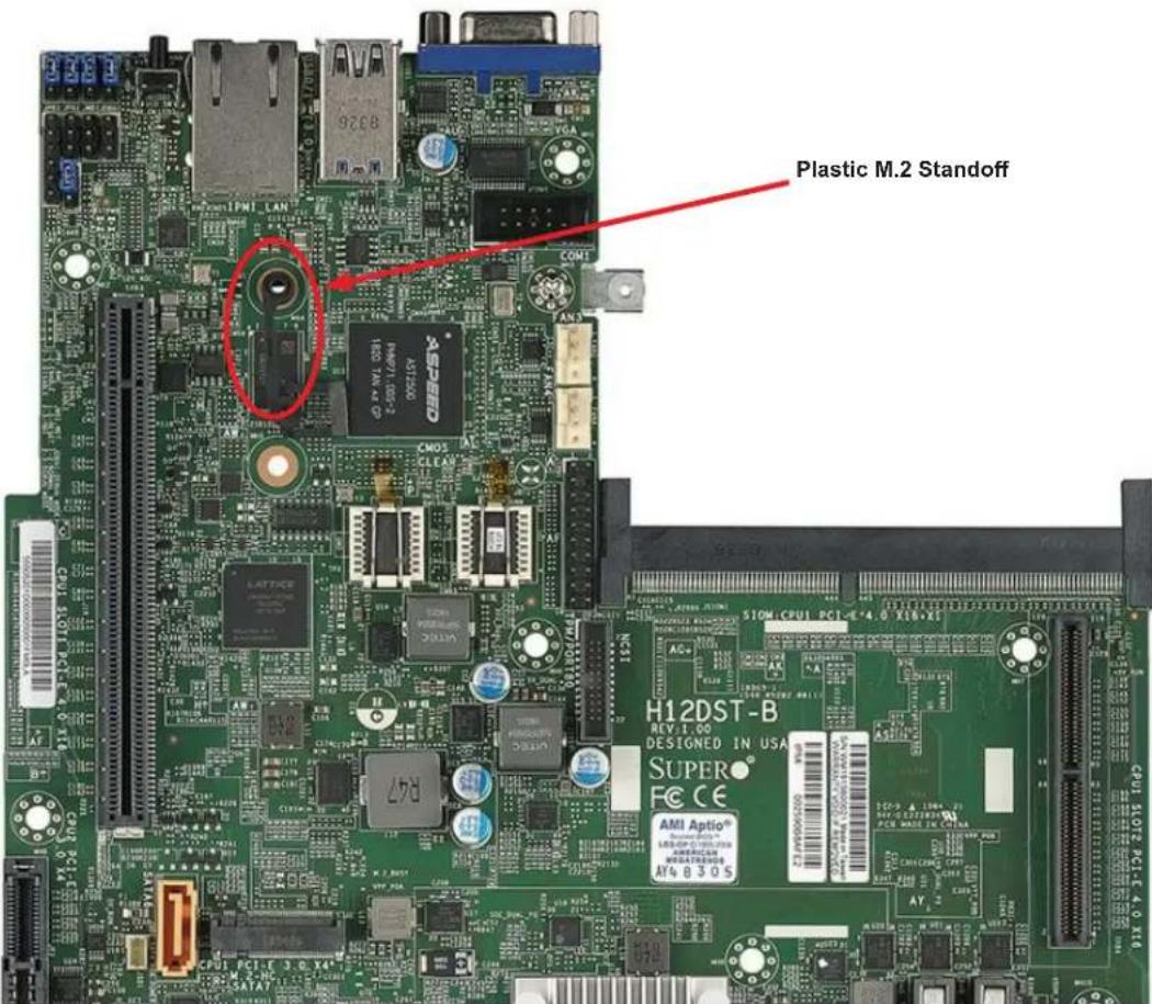 Supermicro A+ Server 2124BT-HTR - Installing the M.2 SSD - 1
