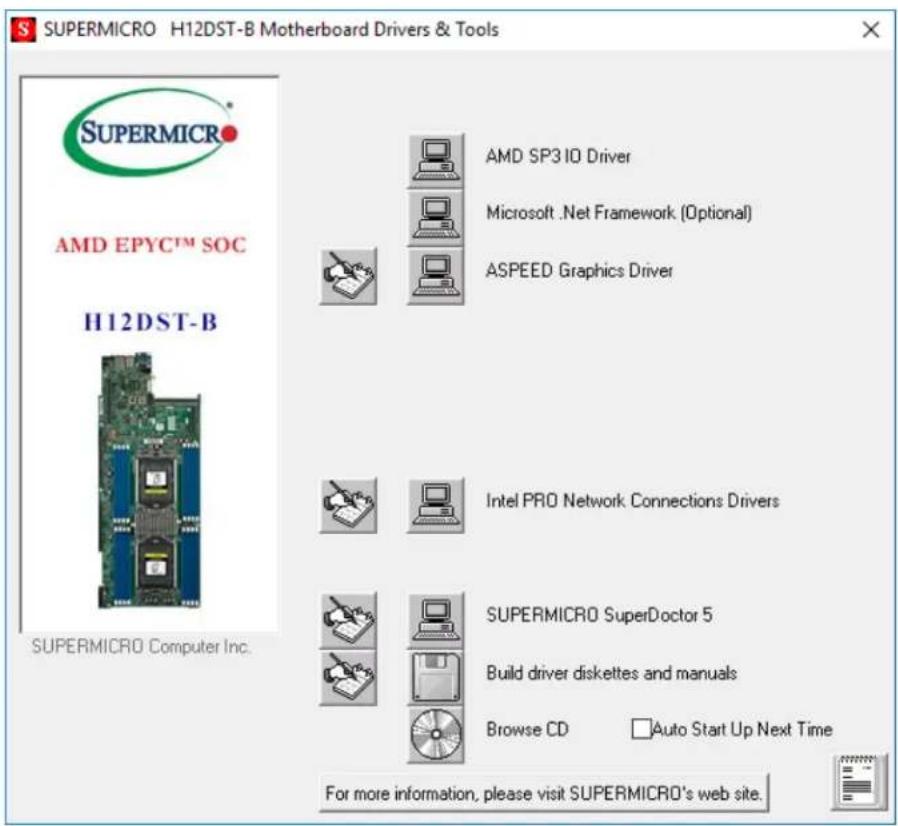 Supermicro A+ Server 2124BT-HTR - Driver Installation - 1