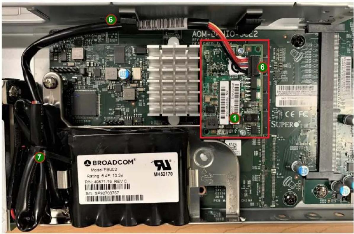 Supermicro SuperBlade SBI-611E-1C2N - Installing SuperCap - 3