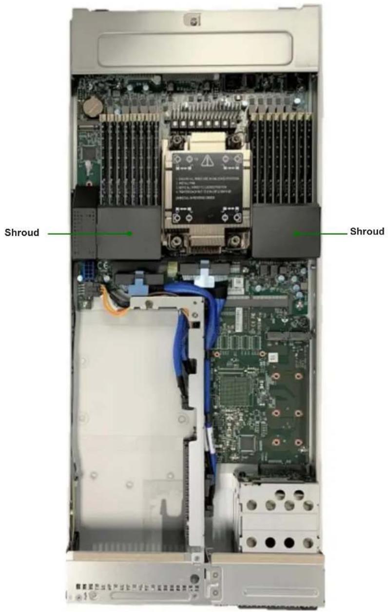 Supermicro SuperBlade SBI-611E-1C2N - Installing the Air Shrouds - 1