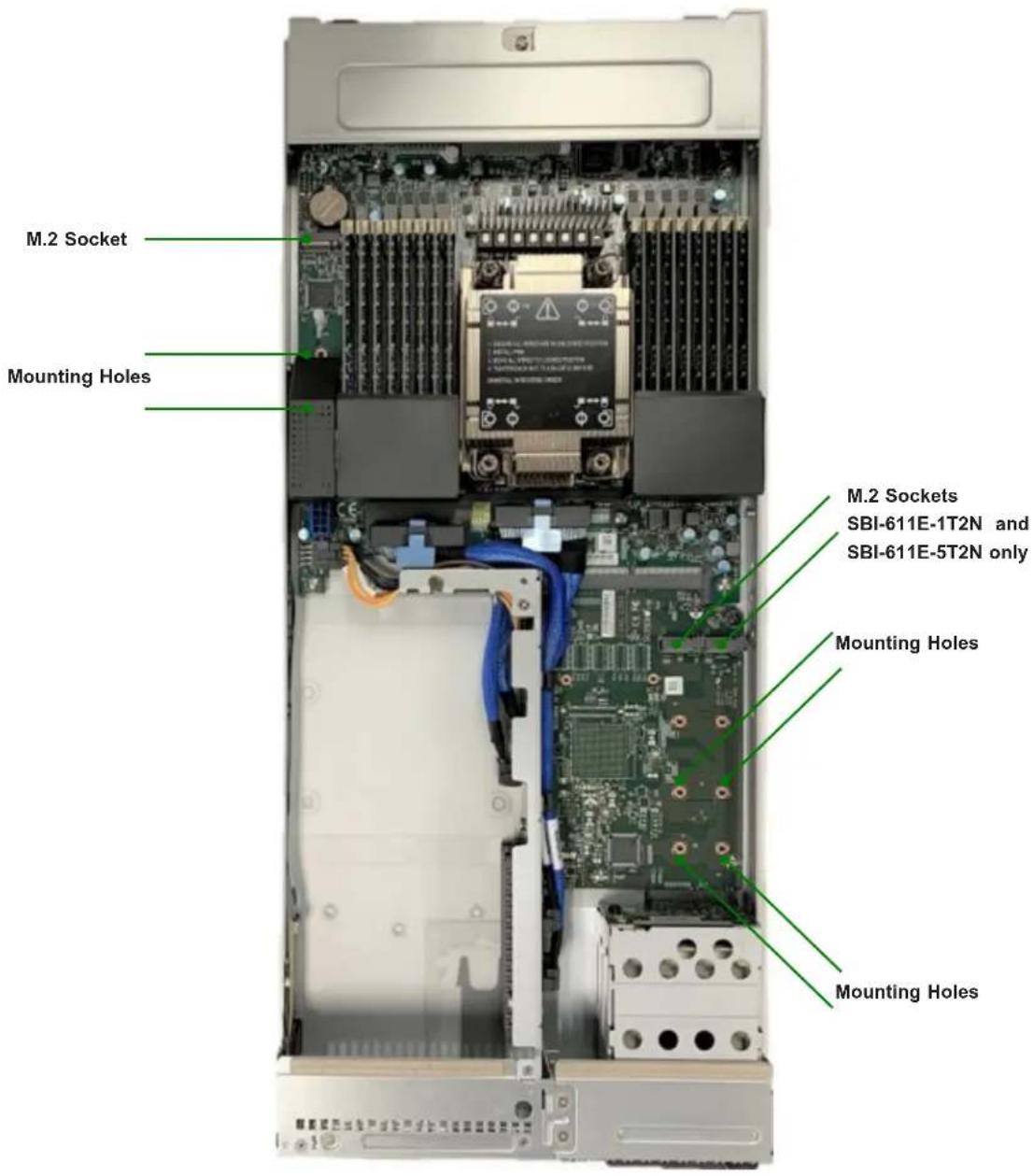 Supermicro SuperBlade SBI-611E-1C2N - M.2 Solid State Drives - 1