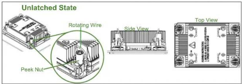 Supermicro SuperBlade SBI-611E-1C2N - Installing the PHM into the CPU Socket - 4