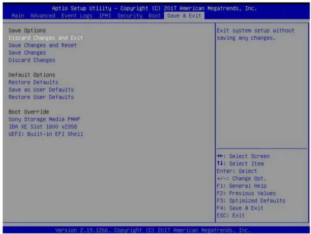 Supermicro SuperServer 2029U-E1CR4T - Save &amp; Exit - 1
