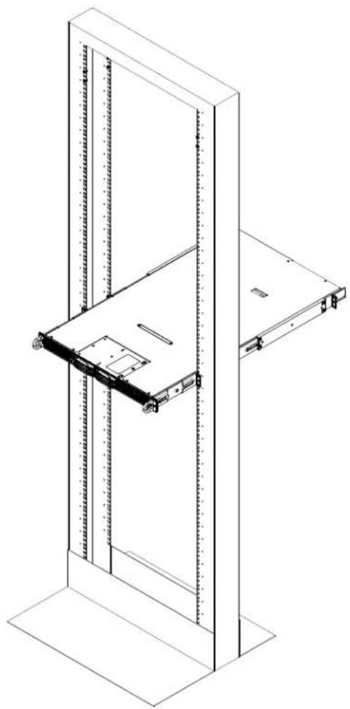 Supermicro SuperServer 1029UX-LL2-C16 - Installing the Server into a Telco Rack - 1
