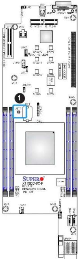 Supermicro X11SDD-18C-F - CMOS Clear - 2