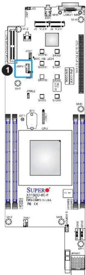 Supermicro X11SDD-18C-F - TPM Header - 1