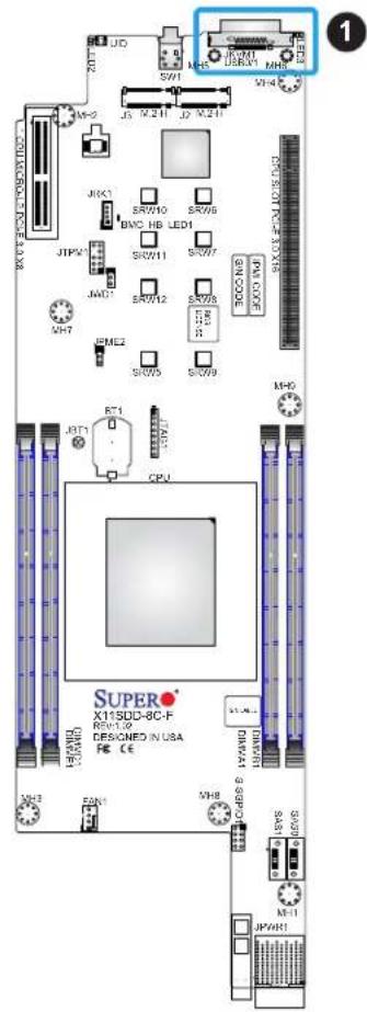 Supermicro X11SDD-18C-F - Universal Serial Bus (USB) Ports - 1