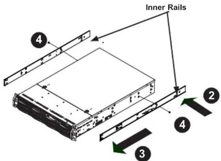 Supermicro SuperServer 6028TP-DNCFR - Installing the Inner Rails - 1
