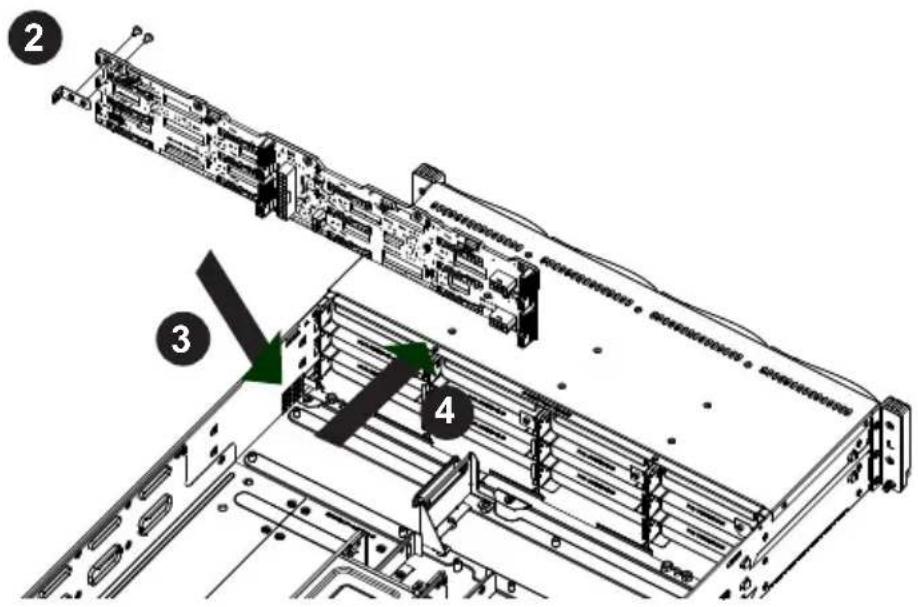 Supermicro SuperServer 6028TP-DNCFR - Installing the Backplane into the Chassis (Figure 6-9) - 1