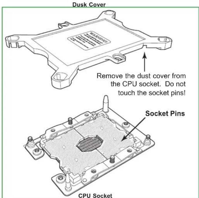 Supermicro X11DPFF-SN - Removing the Dust Cover from the CPU Socket - 2