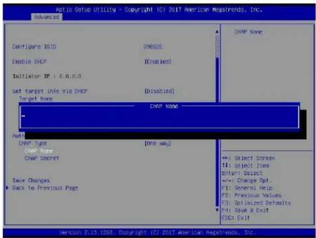 Supermicro X11DPFF-SN - CHAP Name (available when Authentication Type is set to CHAP) - 1