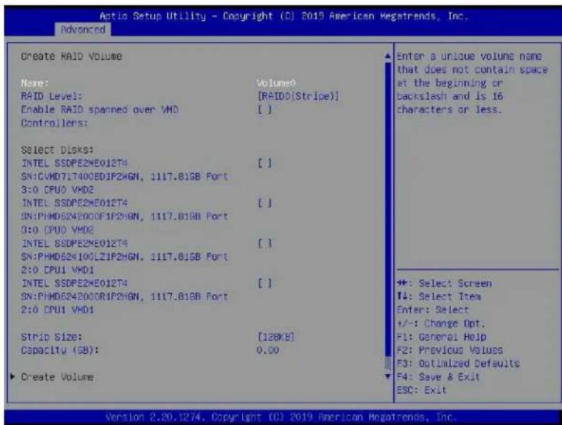 Supermicro X11DPFF-SN - To Create a RAID Volume - 1