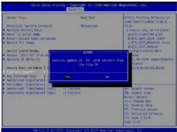 Supermicro X11DPFF-SN - ▶ Platform Key (PK) - 12