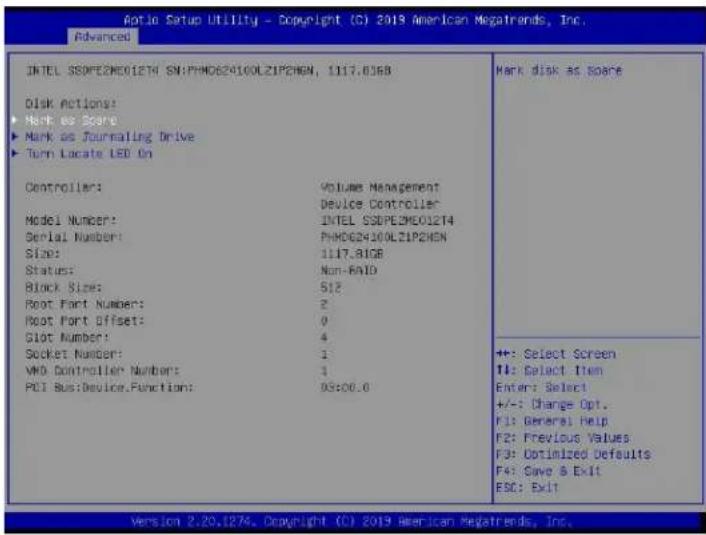 Supermicro X11DPFF-SN - To Mark a RAID Volume as Spare - 2
