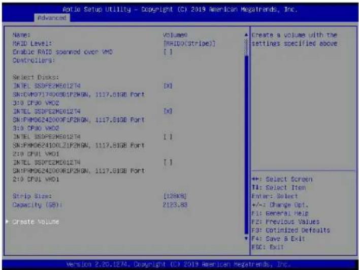 Supermicro X11DPFF-SN - To Create Volumes - 1