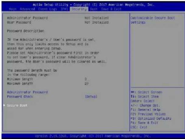 Supermicro X11DPFF-SNR - F.2 Secure Boot/ Secure Boot Mode/ CSM Support Features - 1