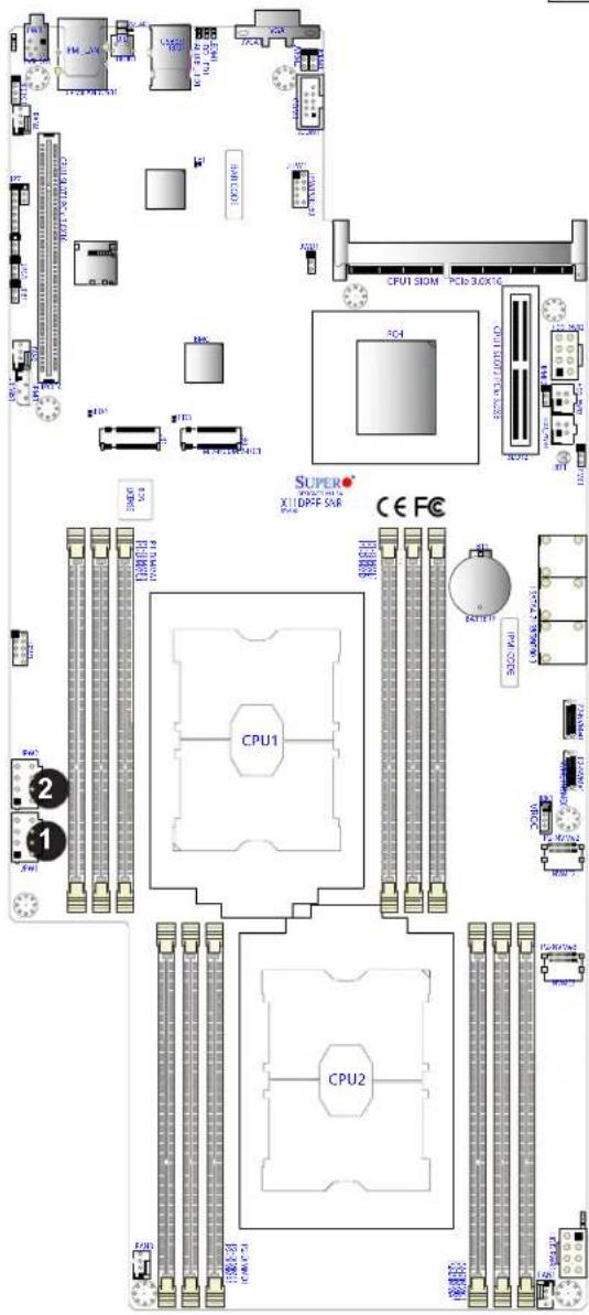 Supermicro X11DPFF-SNR - 8-Pin Power Connectors for Power Adaptor Cards - 1