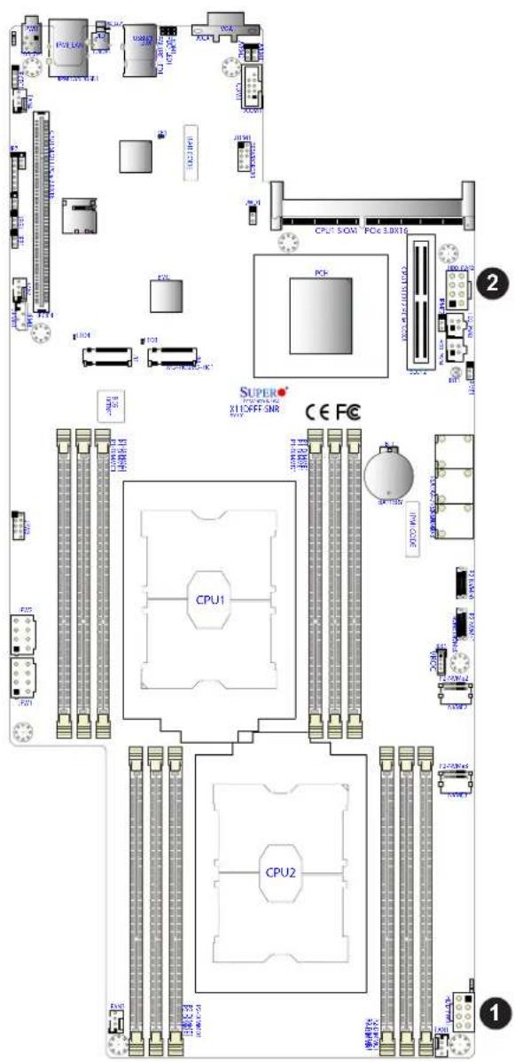 Supermicro X11DPFF-SNR - 8-Pin HDD Power Connectors - 1