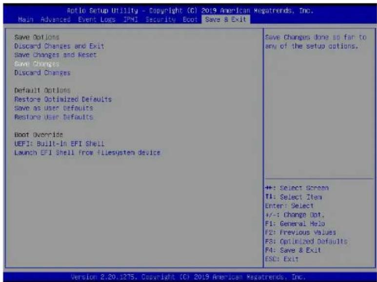 Supermicro X11DPFF-SNR - Save &amp; Exit - 1